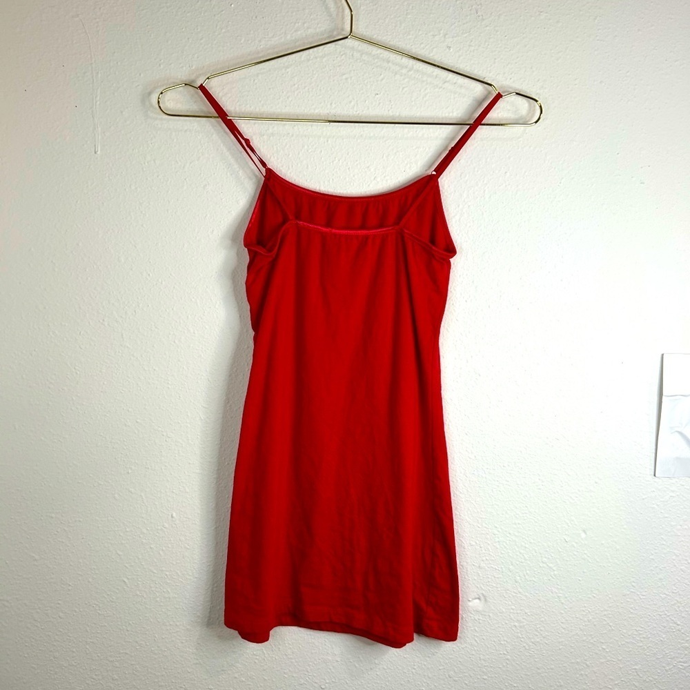 Ambiance Red Cami Slip Dress Small Stretch Mini Adjustable Straps Club Layer - Picture 4 of 7
